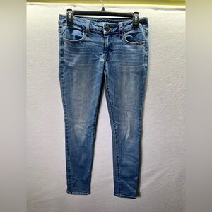 American Eagle Super Stretch Jegging Jeans Womens 6 Blue Denim Comfy 2497